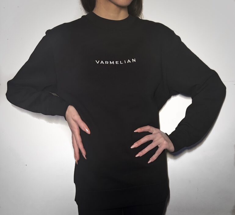 Pull VARMELIAN oversize logo brodé - Coton