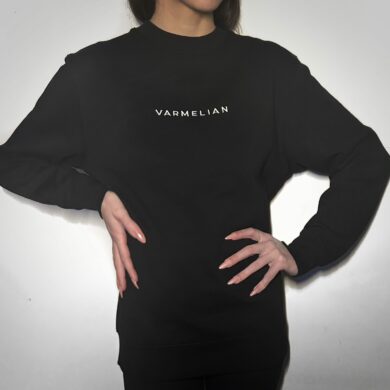 Pull VARMELIAN oversize logo brodé - Coton